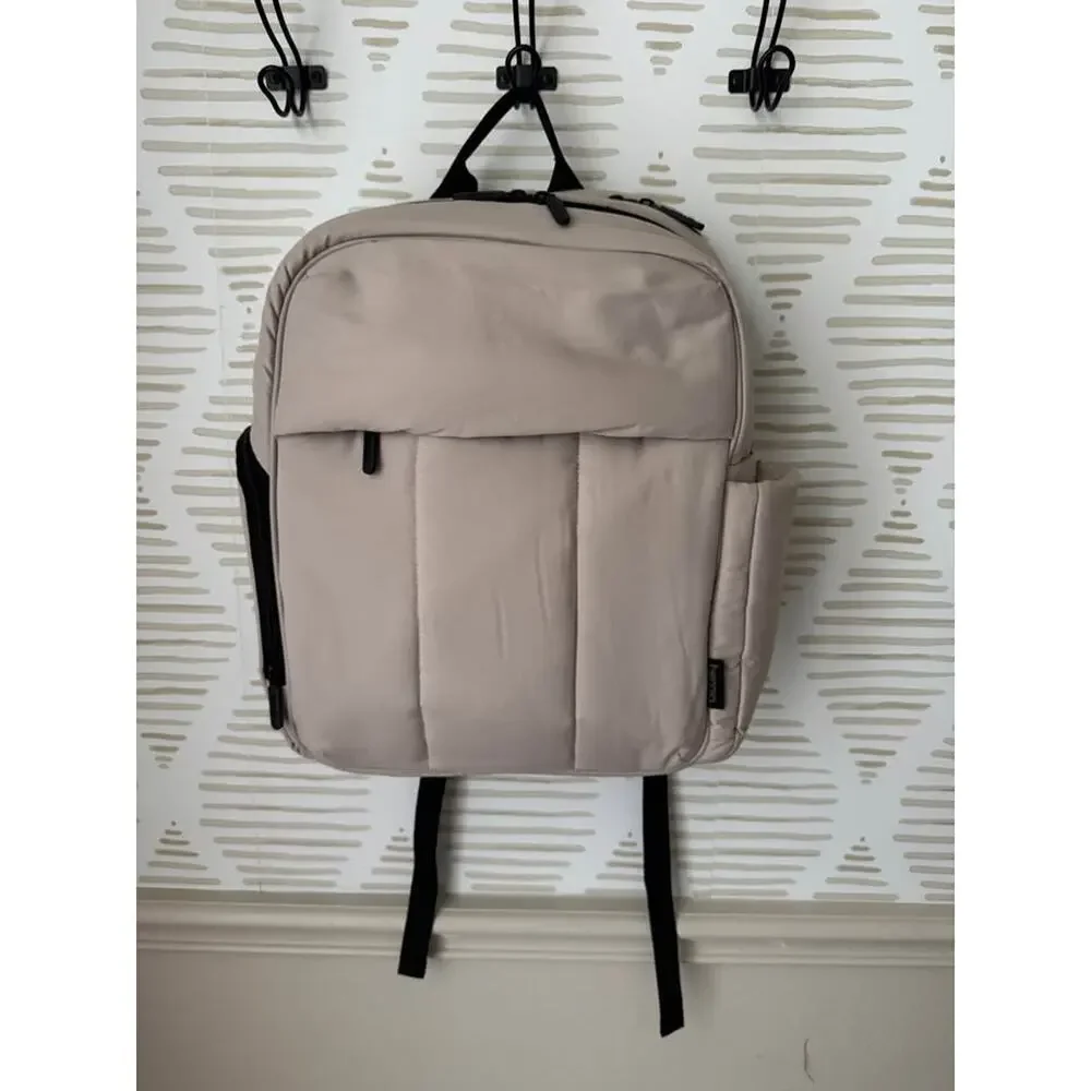 Baby Brezza Quilted Puffer Backpack Diaper Bag - Taupe